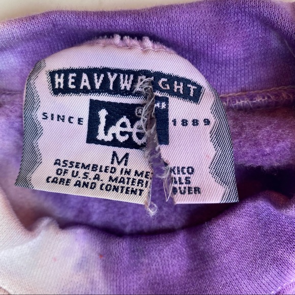 Tie Dye Adult Medium Sweatshirt Purple Halloween Vintage Pullover Crewneck Blend - Picture 9 of 9